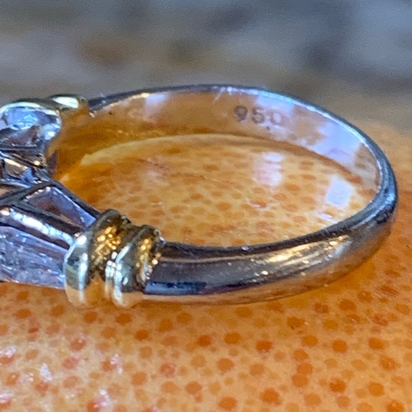 LeVian * Stunning Tanzanite & Baguette Diamond Platinum & 18k Gold Ring - Picture 12 of 14